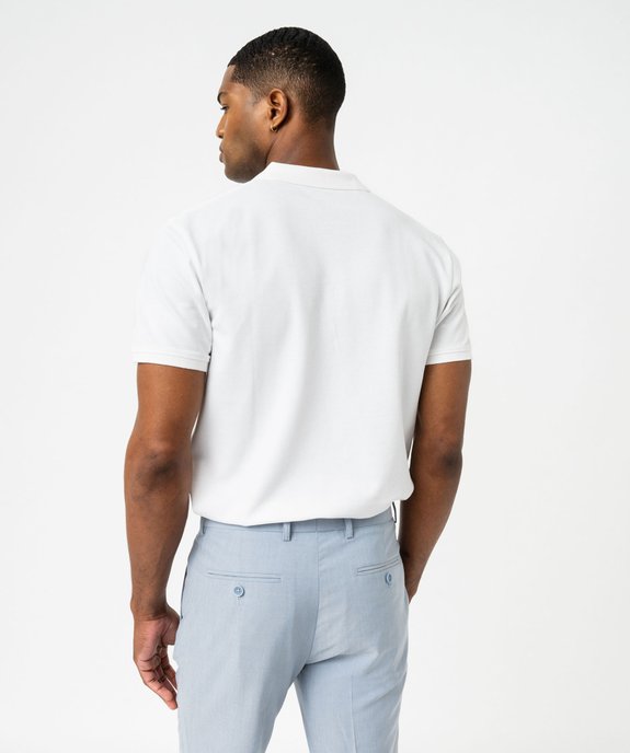 Polo manches courtes en maille piquée uni homme vue3 - GEMO 4G HOMME - GEMO
