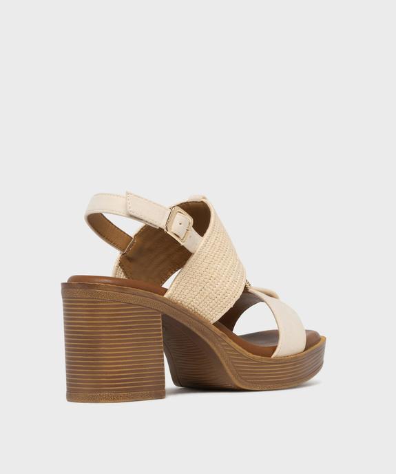 Sandales à talon avec larges brides et bijoux femme - Follow Me vue4 - FOLLOW ME - GEMO