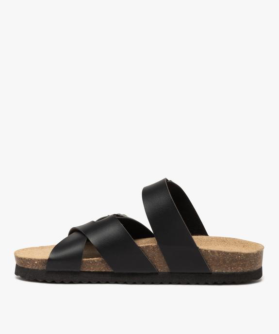 Mules femme unies à larges brides à boucle vue4 - GEMO (CASUAL) - GEMO