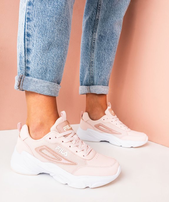 Baskets femme bi-matières à lacets style running Felice - Fila vue1 - FILA - GEMO