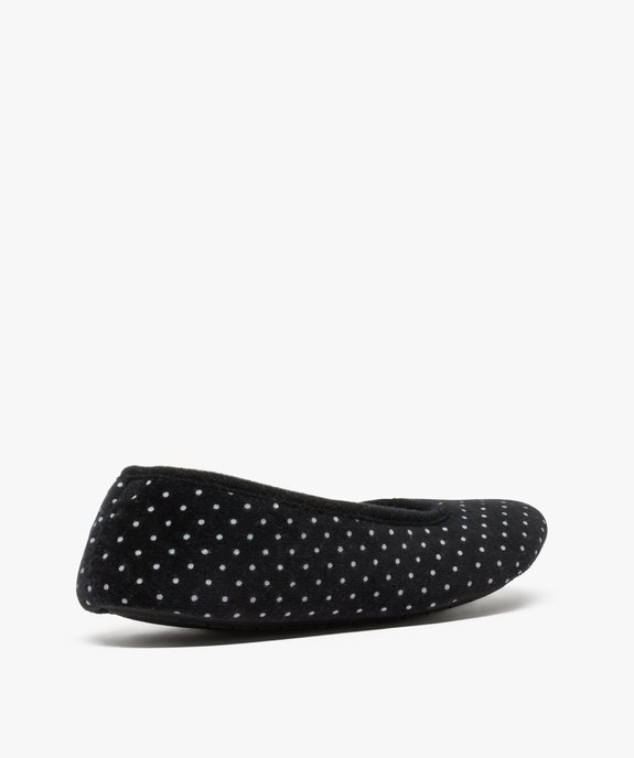 Chaussons femme ballerines souples en velours ras vue4 - GEMO(HOMWR FEM) - GEMO