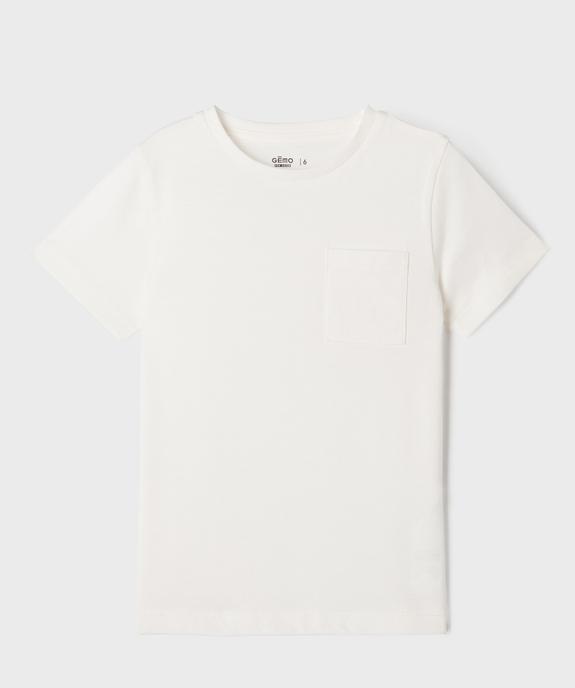 Tee-shirt manches courtes avec poche poitrine garçon vue1 - GEMO 4G GARCON - GEMO