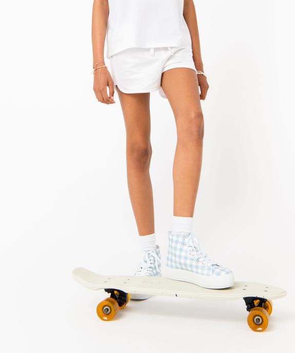 Short fille en maille avec finitions contrastantes vue1 - GEMO (JUNIOR) - GEMO