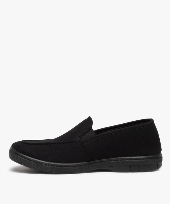 Chaussons homme unis en toile vue3 - GEMO(HOMWR HOM) - GEMO