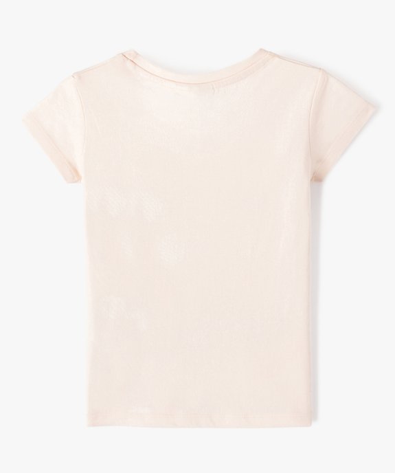 Tee-shirt fille avec motif Rondoudou et inscription pailletée - Pokemon vue3 - POKEMON - GEMO