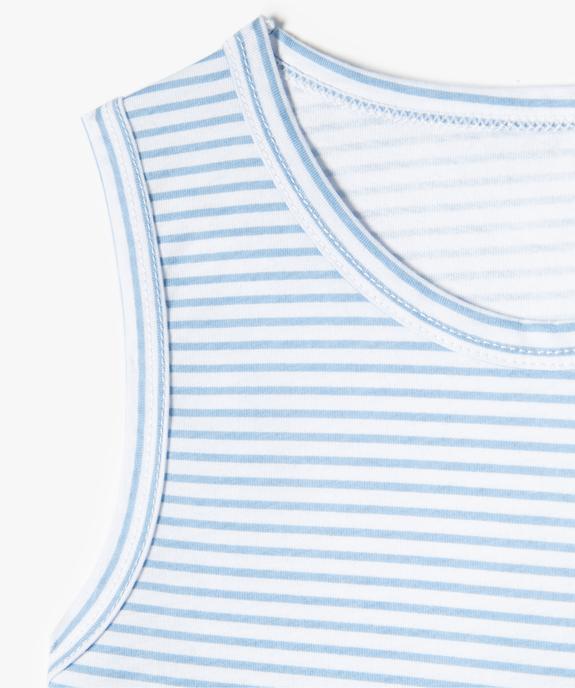 Ensemble lingerie garçon 2 pièces à rayures vue3 - GEMO 4G GARCON - GEMO