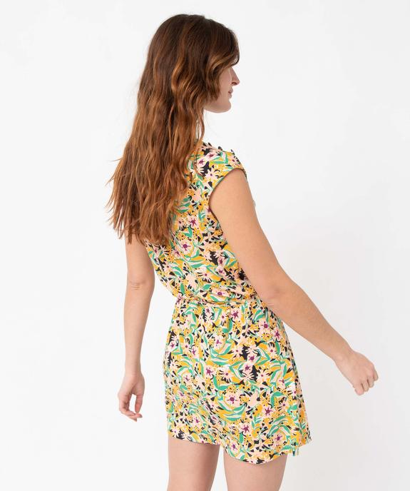 Robe femme imprimée en maille fluide coupe courte vue3 - GEMO(FEMME PAP) - GEMO