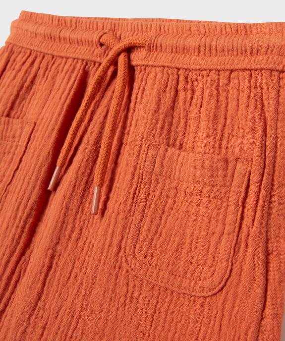 Ensemble 2 pièces en gaze de coton bébé garçon short + tee-shirt vue2 - GEMO(BEBE DEBT) - GEMO