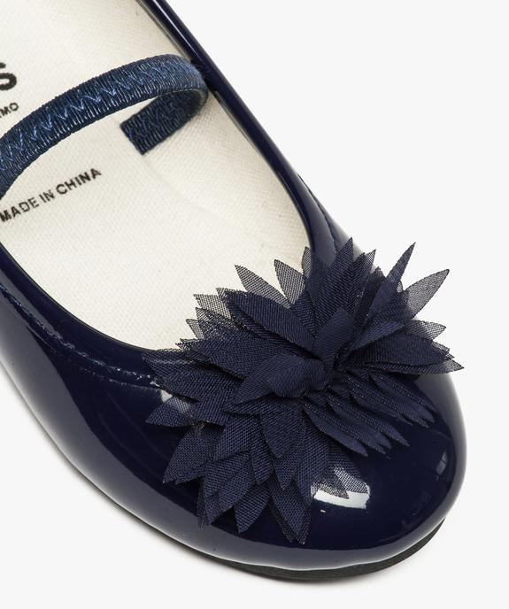 Ballerines fille en matière vernie avec fleur sur le dessus vue6 - GEMO (ENFANT) - GEMO
