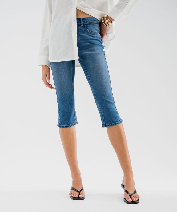 Pantacourt en jean coupe slim femme vue1 - GEMO(FEMME PAP) - GEMO