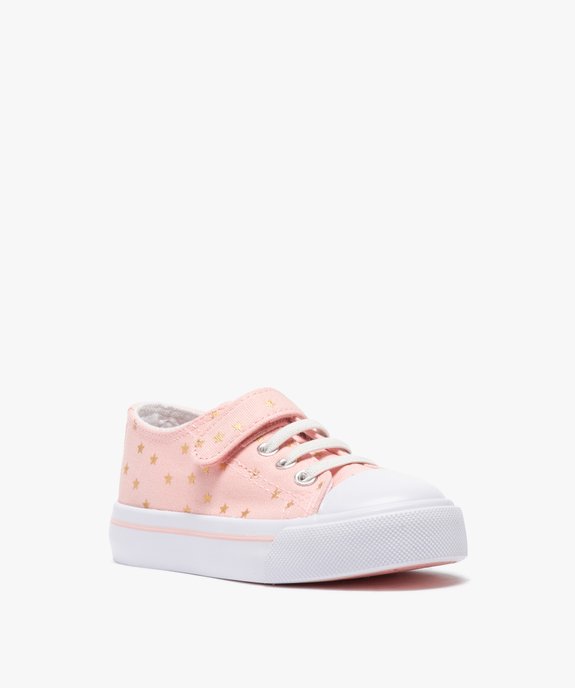 Baskets fille en toile à lacets élastiques - Les Supaires vue2 - GEMO 4G FILLE - GEMO