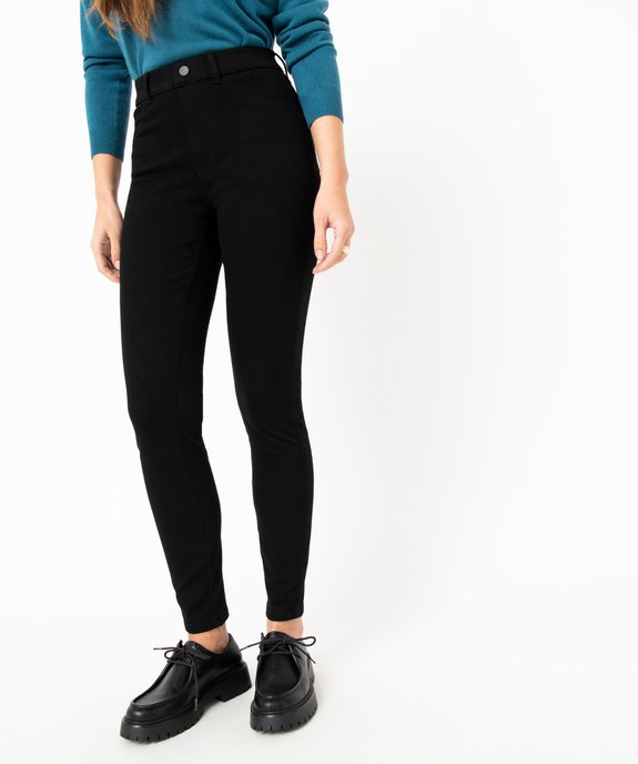 Jegging taille haute uni femme vue1 - GEMO 4G FEMME - GEMO