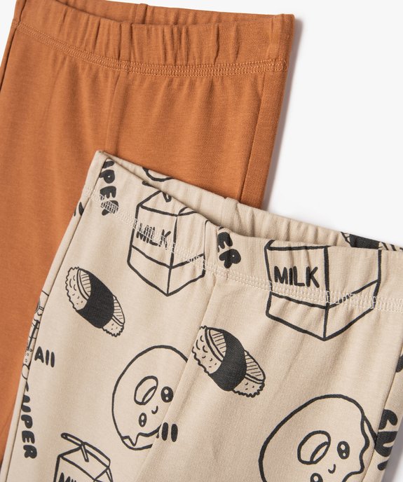 Legging en maille à taille élastiquée bébé garçon (lot de 2) vue2 - GEMO(BEBE DEBT) - GEMO
