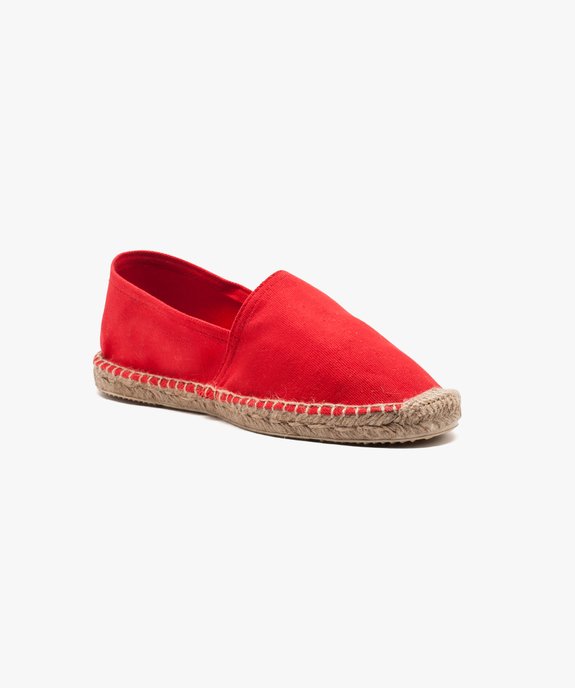 Espadrilles homme à semelle en corde et dessus toile vue2 - GEMO (PLAGE) - GEMO