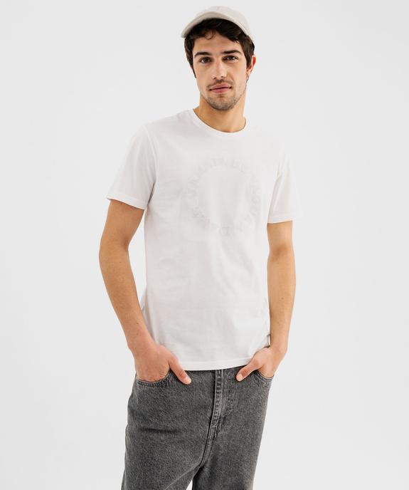 Tee-shirt manches courtes à broderie homme vue2 - GEMO (HOMME) - GEMO