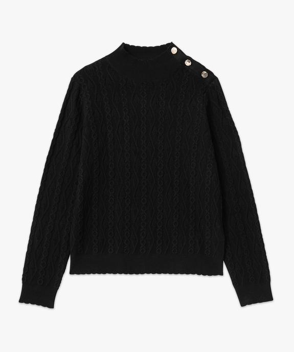 Pull fin en maille fantaisie ajourée femme vue4 - GEMO(FEMME PAP) - GEMO