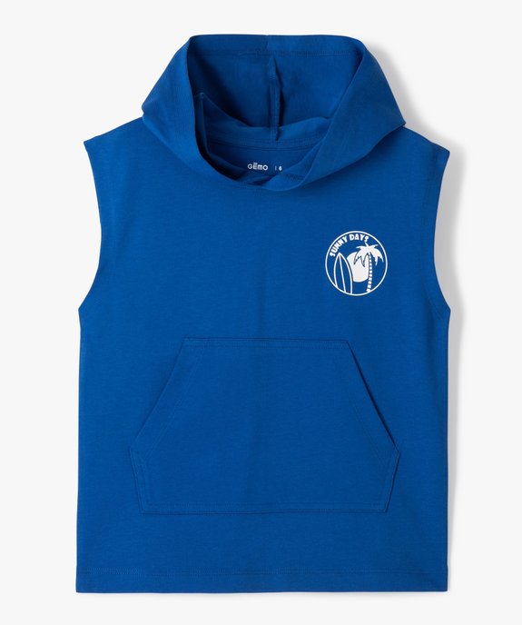 Sweat garçon à capuche sans manches vue1 - GEMO (ENFANT) - GEMO