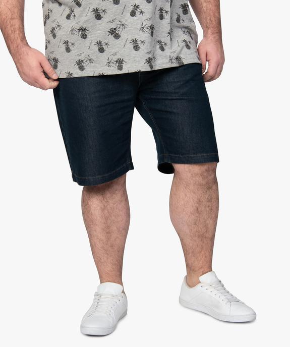 Bermuda en jean homme brut vue1 - GEMO (G TAILLE) - GEMO