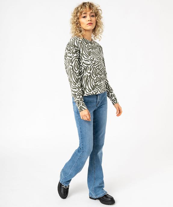Sweat imprimé à col rond femme vue5 - GEMO 4G FEMME - GEMO