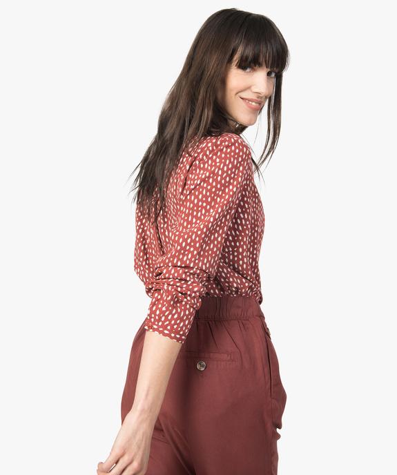 Blouse femme à manches longues à petits motifs vue3 - GEMO(FEMME PAP) - GEMO