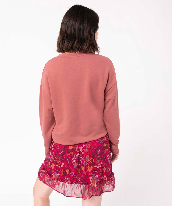 Sweat femme uni intérieur bouclettes vue3 - PREMIER PRIX BY GEMO - GEMO
