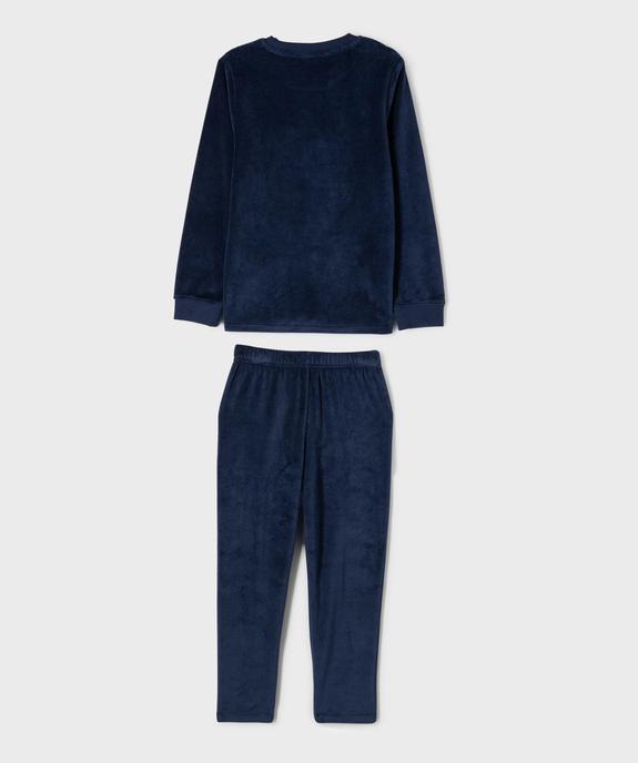 Pyjama en velours chaud imprimé garçon - LuluCastagnette vue3 - LULUCASTAGNETTE - GEMO