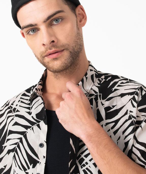 Chemise à manches courtes en voile de coton léger homme vue2 - GEMO (HOMME) - GEMO