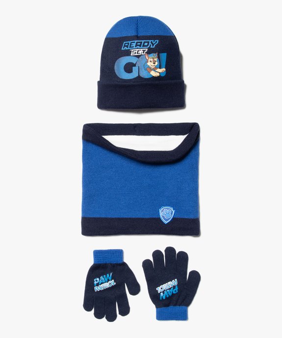 Ensemble garçon 3 pièces : snood + gants + bonnet - La Pat'Patrouille vue1 - PAT PATROUILLE - GEMO
