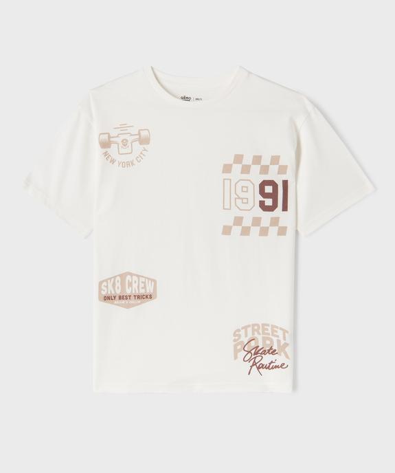 Tee-shirt manches courtes coupe oversize garçon vue2 - GEMO 4G GARCON - GEMO