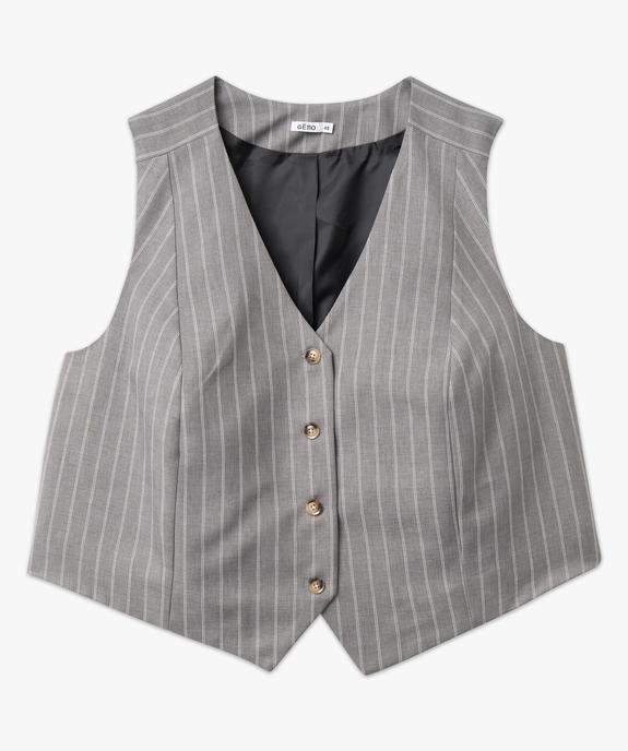 Veste sans manches à boutons femme vue4 - GEMO (G TAILLE) - GEMO