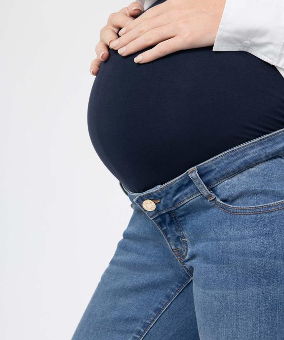 Jean de grossesse coupe Skinny avec bandeau haut vue2 - GEMO 4G MATERN - GEMO
