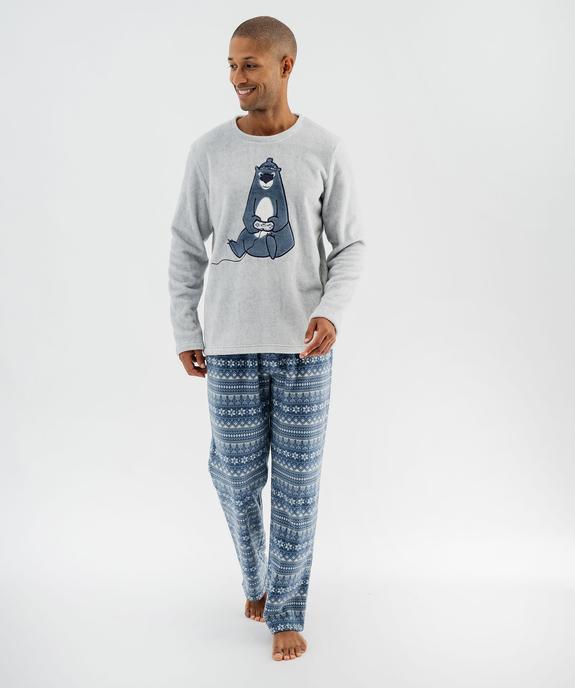 Pyjama en polaire 2 pièces mix&match homme - GEMO(HOMWR HOM) Pyjama en polaire 2 pièces mix&match homme vue1 - GEMO(HOMWR HOM) - GEMO
