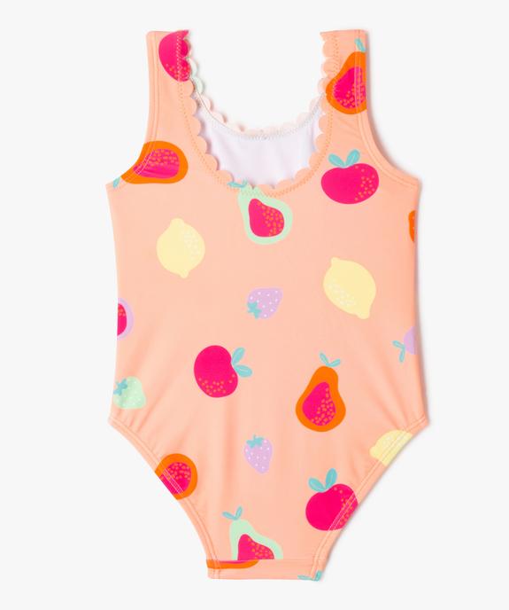 Maillot de bain une pièce à motifs fruits bébé fille vue5 - GEMO 4G BEBE - GEMO