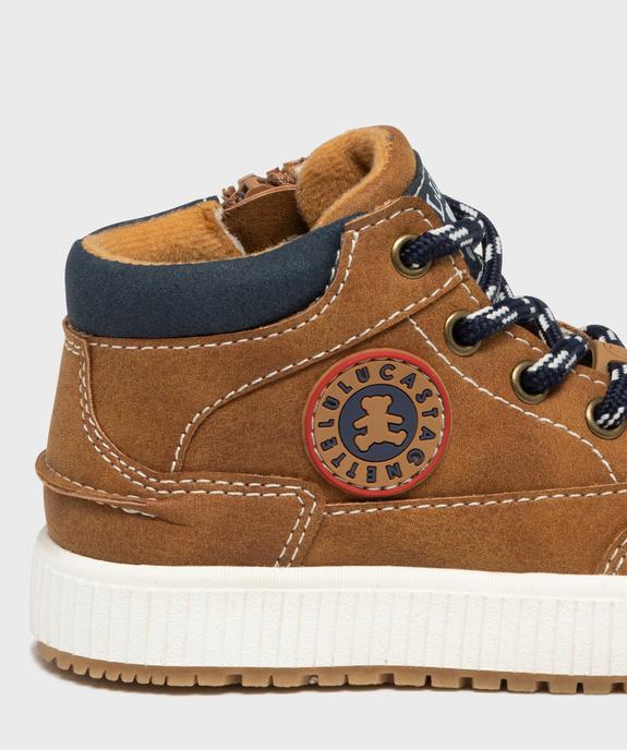 Baskets montantes à lacets et zip intérieur bébé garçon - LuluCastagnette vue6 - LULU CASTAGNETT - GEMO