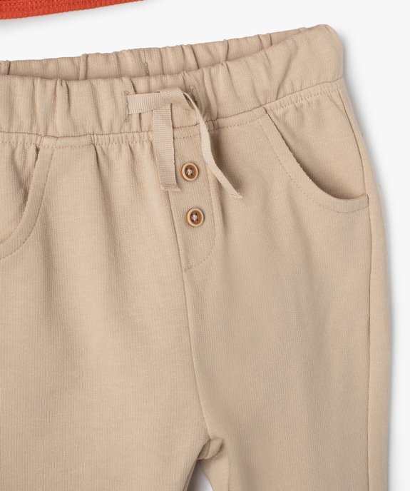 Ensemble bébé garçon 2 pièces pull + pantalon en maille vue3 - GEMO(BEBE DEBT) - GEMO