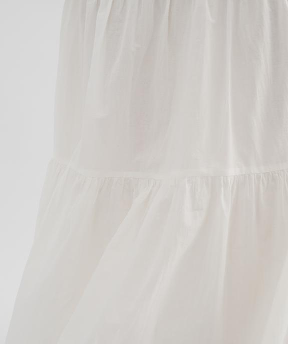 Jupe longue à volant en voile de coton femme vue2 - GEMO(FEMME PAP) - GEMO