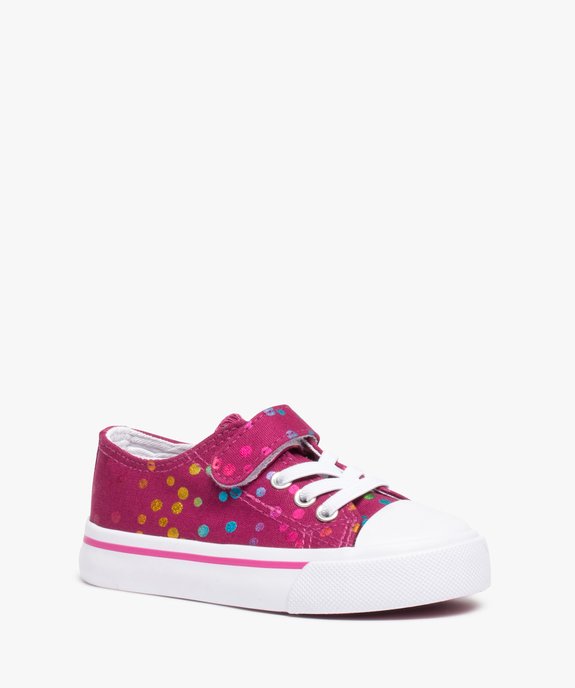 Baskets fille en toile à lacets élastiques - Les Supaires vue2 - GEMO 4G FILLE - GEMO