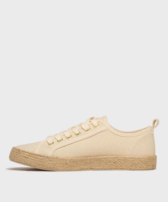 Tennis en toile à semelle de corde femme - Follow Me vue3 - FOLLOW ME G4G - GEMO