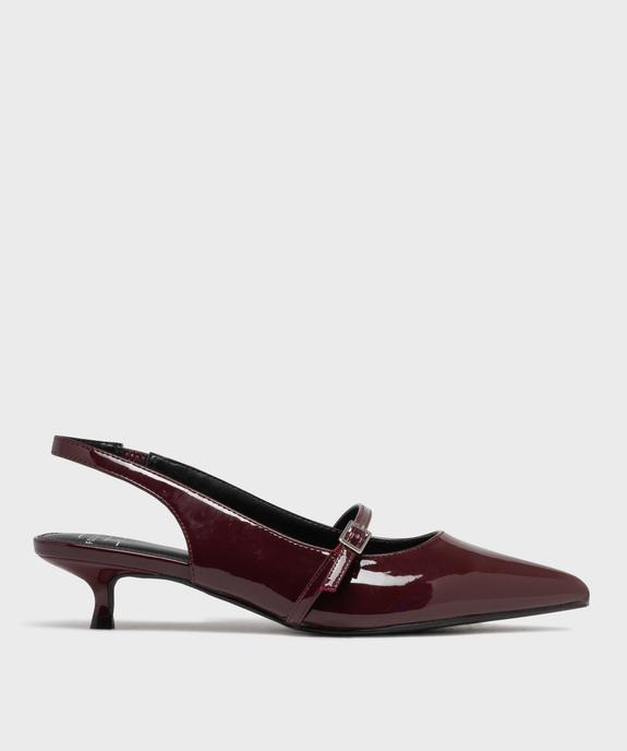 Escarpins kitten heels à bout pointu et talon ouvert femme vue1 - FOLLOW ME - GEMO