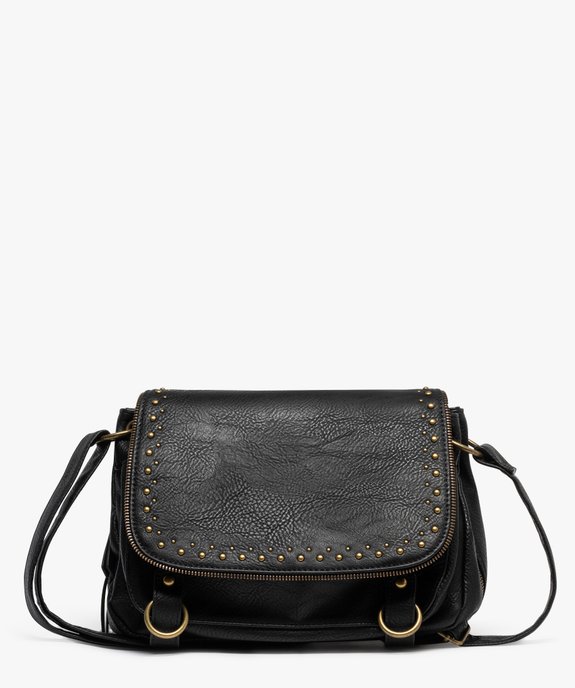 Sac besace avec clous et anneaux métalliques femme vue1 - GEMO (ACCESS) - GEMO
