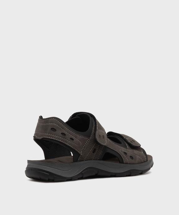 Sandales homme sport unies à scratch vue10 - G'FLEX - GEMO