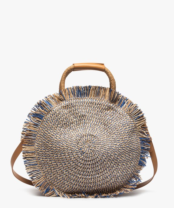 Sac femme rond en paille de papier vue1 - GEMO (ACCESS) - GEMO
