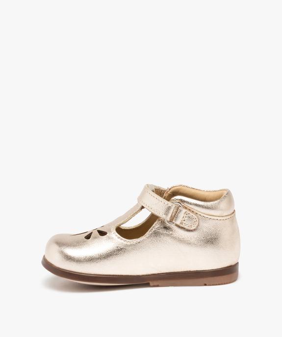 Babies premiers pas bébé fille dessus cuir uni – NA! vue3 - NA! - GEMO