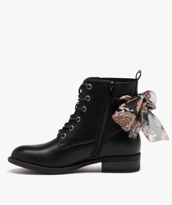 Boots à lacets et ruban en voile fille vue3 - GEMO (ENFANT) - GEMO