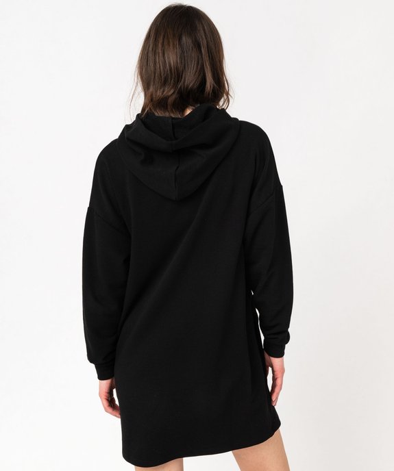 Robe sweat à capuche avec intérieur bouclette femme vue3 - GEMO(FEMME PAP) - GEMO
