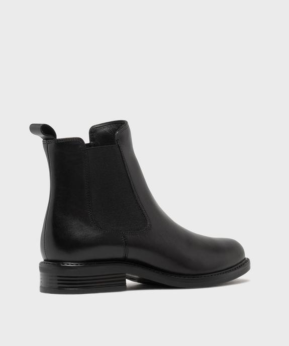 Chelsea boots en cuir lisse uni femme - Tanéo - TANEO Chelsea boots en cuir lisse uni femme - Tanéo vue4 - TANEO - GEMO