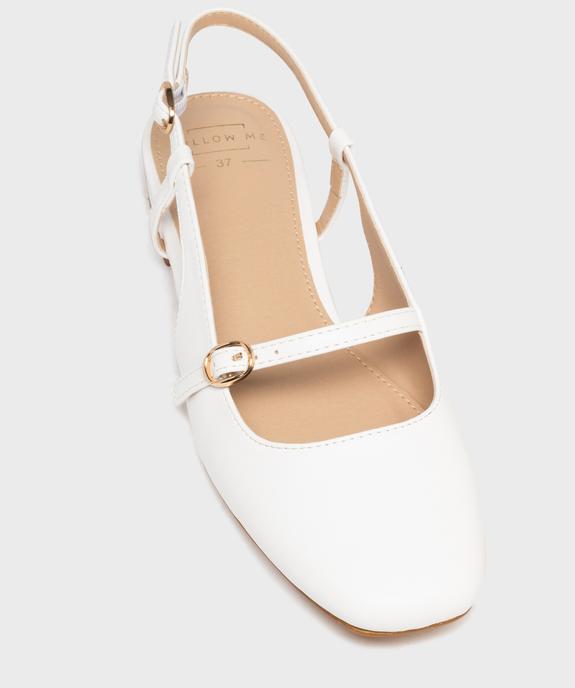 Ballerines vernies slingback à bout carré et brides femme - Follow Me vue5 - FOLLOW ME - GEMO