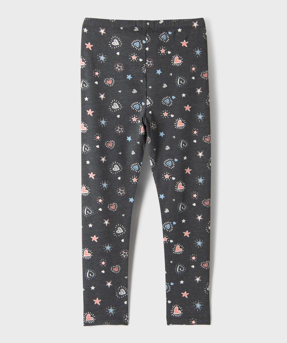 Legging imprimé en maille fine fille vue3 - GEMO 4G FILLE - GEMO