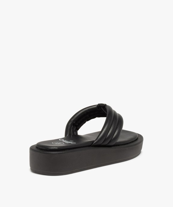 Tongs femme à semelle plateforme et brides rembourrées vue4 - GEMO (CASUAL) - GEMO