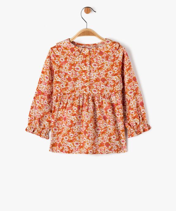 Blouse trapèze à manches longues et col claudine bébé fille - Lulu Castagnette vue2 - LULUCASTAGNETTE - GEMO